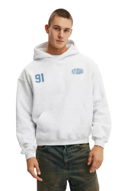 Cotton On Box Fit Graphic Hoodie In White