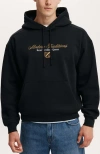 Cotton On Box Fit Graphic Hoodie In Black Modern Traditions