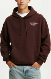 Cotton On Box Fit Graphic Hoodie In Dark Oak Pavillion Studio