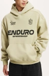 Cotton On Men's Box Fit Graphic Hoodie In Elm  Enduro Speedshop
