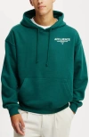 Cotton On Box Fit Graphic Hoodie In Evergreen Affluence
