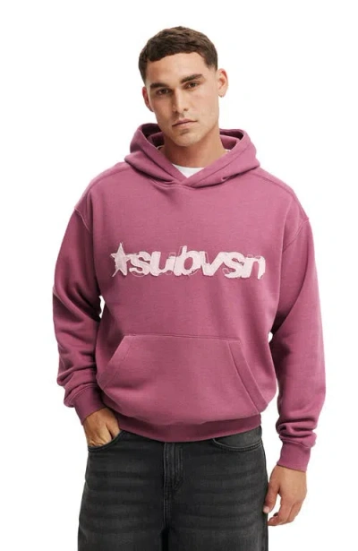 Cotton On Box Fit Graphic Hoodie In Pink