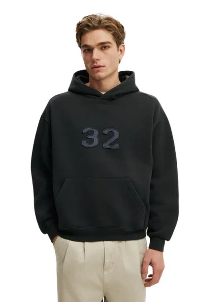 Cotton On Box Fit Graphic Hoodie In Black
