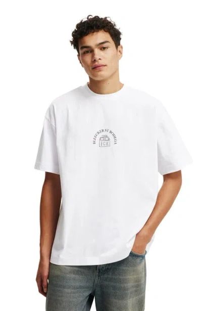 Cotton On Box Fit Graphic T-shirt In White