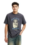 Cotton On Box Fit Graphic T-shirt In Gray