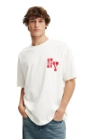 Cotton On Box Fit Graphic T-shirt In White