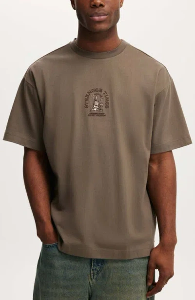 Cotton On Box Fit Graphic T-shirt In Brown