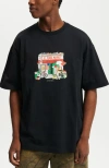 Cotton On Box Fit Graphic T-shirt In Black