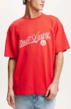 Cotton On Box Fit Graphic T-shirt In Red