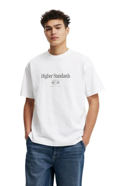 Cotton On Box Fit Graphic T-shirt In White