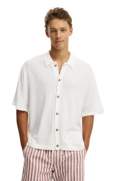 Cotton On Box Fit Knit Shirt In White