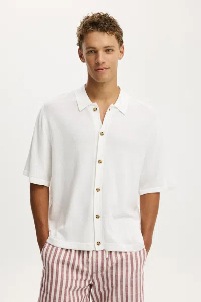 Cotton On Box Fit Knit Shirt In White