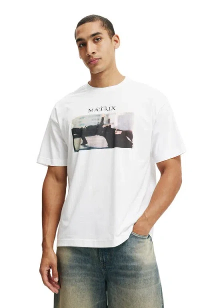 Cotton On Box Fit License T-shirt In White