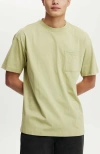 Cotton On Men's Box Fit Pocket T-shirt In Green Tea