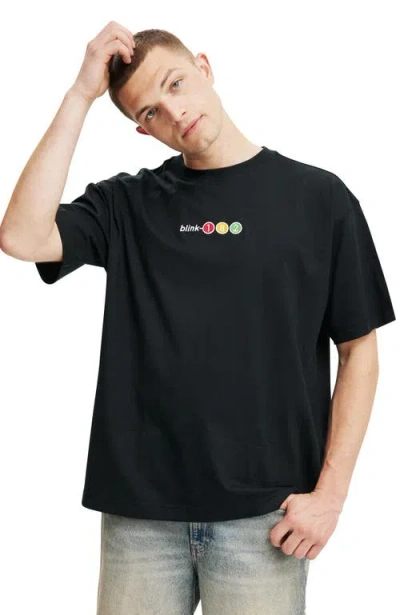 Cotton On Box Fit Premium Music T-shirt In Black  Blink 182 - Take Off