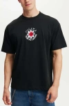 Cotton On Box Fit Premium Music T-shirt In Lcn Mt Black Rhcp Tokyo