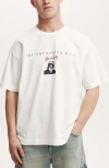 Cotton On Box Fit Premium Music T-shirt In Lcn Mt Vintage White Biggie