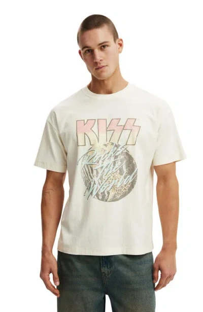 Cotton On Box Fit Premium Music T-shirt In White