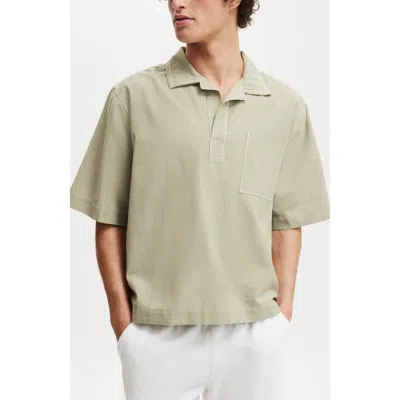 Cotton On Box Fit Short Sleeve Polo In Brown