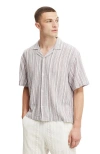 Cotton On Box Fit Short Sleeve Shirt In Pink Multi Stripe