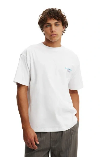 Cotton On Box Fit Text T-shirt In White