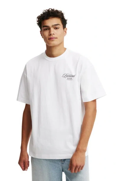 Cotton On Box Fit Text T-shirt In White