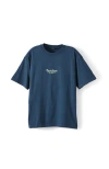 Cotton On Box Fit Text T-shirt In Blue