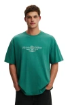 Cotton On Box Fit Text T-shirt In Green
