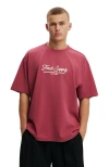 Cotton On Box Fit Text T-shirt In Pink