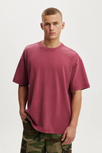 Cotton On Box Fit T-shirt In Raspberry Wash
