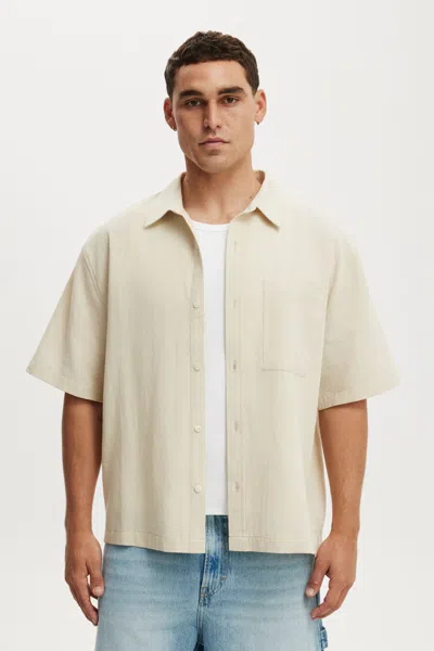 Cotton On Boxy Fit Short Sleeve Shirt In Brown