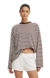 Cotton On Boxy Long Sleeve Top In Brown