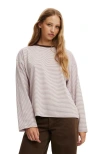 Cotton On Boxy Long Sleeve Top In Neutral