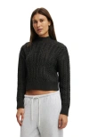 Cotton On Boxy Mock Neck Knit Sweater In Multi