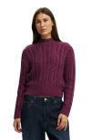 Cotton On Boxy Mock Neck Knit Sweater In Purple