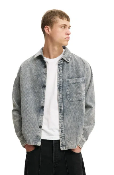 Cotton On Boxy Overshirt In Gray