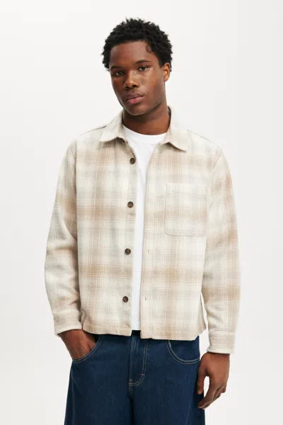 Cotton On Boxy Overshirt In Neutral
