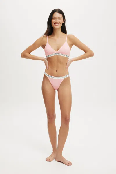 Cotton On Branded Cotton Tanga G String Brief In Blushing Bride