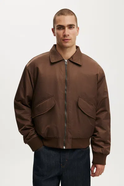 Cotton On Bronx Bomber Jacket In Brown