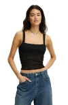 Cotton On Brooke Mesh Cami In Brown