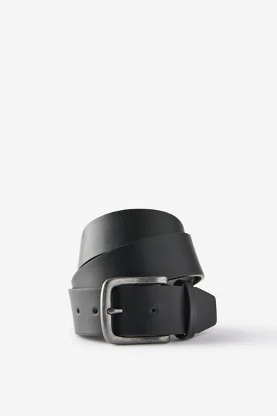 Cotton On Buckle Belt In Black/burnished Silver