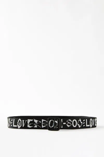 Cotton On Cable Belt In Black/1-800-loverboy