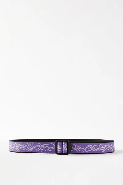 Cotton On Cable Belt In Purple/white Vines