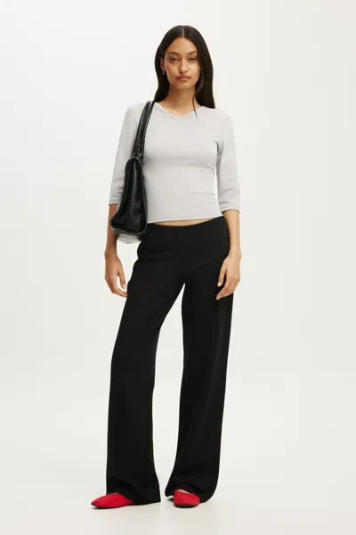 Cotton On Cara Low Rise Straight Pant In Black