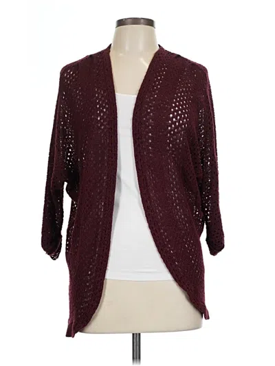 Pre-owned Cotton On Cardigan Sweater In Burgundy