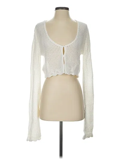 Pre-owned Cotton On Cardigan Sweater In White