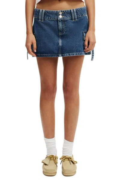 Cotton On Cargo Denim Mini Skirt