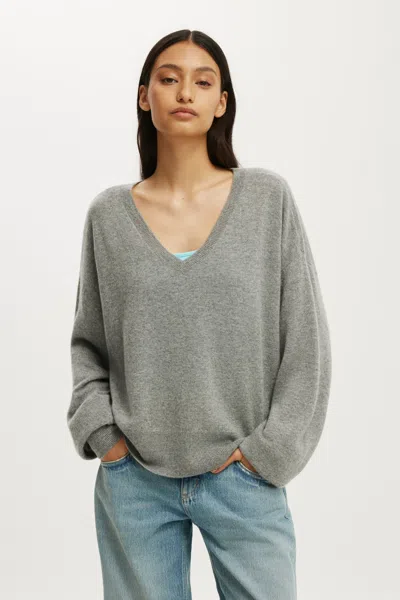 Cotton On Cashmere Blend V-neck Knit In Multi