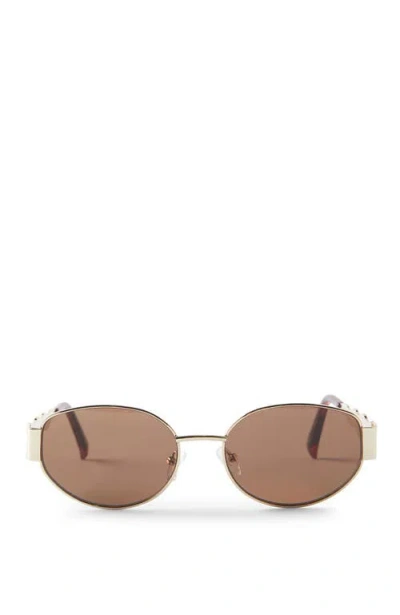 Cotton On Celeste Metal Wavy Sunglasses In Brown