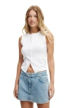 Cotton On Charlie Button Front Tank In White